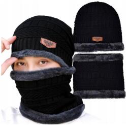EdiBazzar Meleg Téli Férfi Szett Sapka Kéménygallér Téli Bélelt Tunel Nyakmelegítő (8909348293537)