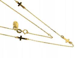 Lovrin Ezüstözött, 925-ös ezüst nyaklánc három kereszttel, 1, 79, elegáns, divatos design (Lovrin 52896)