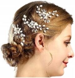  Kristályos hajcsat esküvőre, gyöngyös menyasszonyi dísz, fésű, hajdísz (5905884078891)