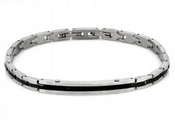 Lovrin Férfi karkötő sebészeti acélból fekete cirkóniummal, 21-es méret, ajándékba (56748081)