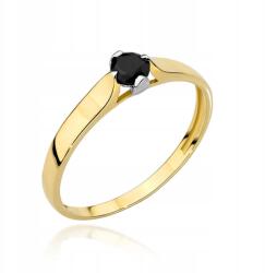 Lovrin Arany gyűrű 585 fekete kővel 1.69g fehér arany méret 11 divatos (58716899)