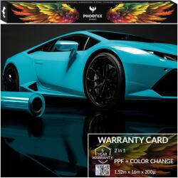  Színes Ppf Fólia Phoenix Protect Autó Színváltó Fólia Fényes Miami Kék (Folia PPF Gloss Miami Blue 152cmx16m)