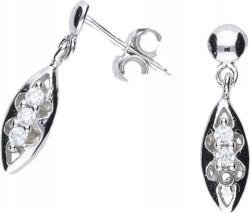 Lovrin Hosszú ezüst fülbevaló 925 áttört mintás, cirkónia kövekkel, 1, 62g, női, ajándéknak (Lovrin 45964)