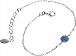 Lovrin Ezüst karkötő 925 kék golyóval 1, 95g divatos charmokkal (Lovrin 52806)