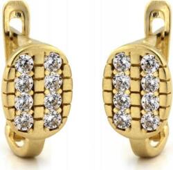 Lovrin Arany ovális fülbevaló 585 cirkóniákkal 1, 28 g modern dizájn neki (Jubiler Lovrin)
