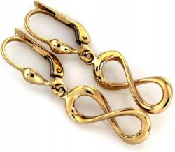 Lovrin Arany fülbevaló 375 akasztós sima végtelen jel angol kapcsos ajándék 9k