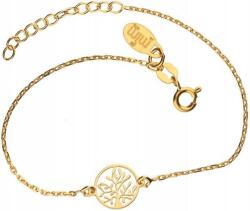 Lovrin Ezüstözött aranyozott 925-ös karkötő életfa motívummal, 1, 50 cm-es, divatos női modell (Lovrin 51027)