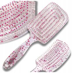 EdiBazzar Átlátszó kefe minden hajtípushoz fésülhető rugalmas (Szczotka do włosów elastyczna płaska)