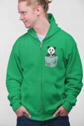  D&b Unisex Hoodie ZIPPO00024 Panda Zöld-Méret 3XL