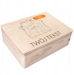 Creative Deco Gravírozott doboz térképpel, ajándék születésnapra, évfordulóra, esküvőre, Uv nyomtatás, 40x30 (JANCDSD140BCUSTOMMAPHOMEBOXFBM)