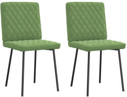 vidaXL 2 db világoszöld bársony étkezőszék (4101106)