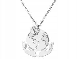 Lovrin 925-ös ezüst nyaklánc Föld, mentsük meg a bolygót, finom, divatos ajándék (Lovrin 68210)