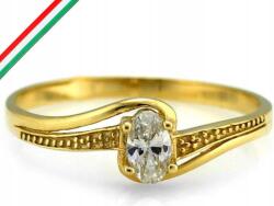 Lovrin Arany gyűrű 375 finom köves 12-es méret elegáns minta hölgyeknek 9kt (Lovrin 71030)