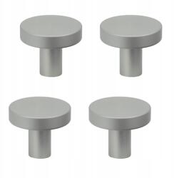 B&B 4 db Kerek, fém bútorfogantyú, ezüst színű, szekrényekhez, fiókokhoz, bútorokhoz (Z4 G102 SS)