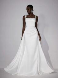 Shein KC92211 Shein Fehér Esküvői Ruha Maxi Díszített Vállpántokkal (38) 38 (sz2408289232301286)
