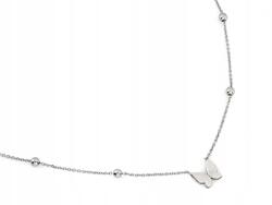 Lovrin Ezüst nyaklánc pillangóval és cirkónia kövekkel 925-ös finomságú, súlya 1, 42g, állítható 45 cm-es divatos (60230496)