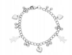  Ezüst színű karkötő sebészeti acélból (8797)