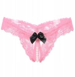 Nyitott tanga bugyi csipkével, gyönggyel Szexi ajándék - allegro - 2 785 Ft