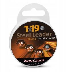 Iron Claw acél előke bevonattal 1x19, 12 kg, fekete (8014612)