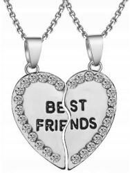 EdiBazzar best friends ezüst női szív nyaklánc 2in1 (naszyjnik best friends srebrny damski)