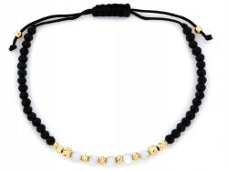 Lovrin Arany karkötő 585-ös finomságú, golyókkal és kövekkel, fekete zsinóron, 0.71g, divatos (62174712)