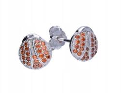 Lovrin 925-ös ezüst fülbevaló, katicabogár cirkóniákkal, 1, 48g divatos minta ajándékba (Lovrin 46687)