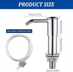  folyadék edényekhez Kézi adagoló 300 ml króm (Dozownik)