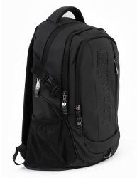 budmil iskolatáska, hátizsák zsebbel - fekete feliratos (10110221-017253-0000)