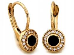 Lovrin Arany Fülbevaló 585 14kt kerek, angol záras modellek cirkónia kövekkel díszítve 1.47g (Lovrin)
