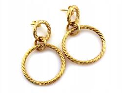 Lovrin Arany Fülbevaló 585 14k Lógó Összefonódó Körök 2.19g Női Ajándékba