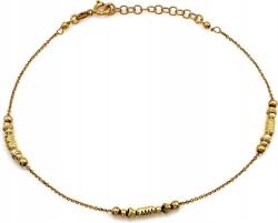 Lovrin 925-ös ezüst, aranyozott bokalánc fényes golyókkal r26 (Lovrin)