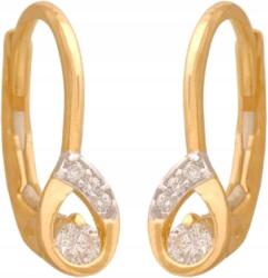 Lovrin Arany női fülbevaló könnycsepp formájú 585 fehér cirkónia fehér arany 1, 3g ajándék