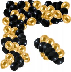 Lewer Lufik Fekete Arany Metál Króm szülinapi esküvői parti Erős 100db