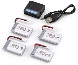 Yunique 4 db Akkumulátor Lipo 3.7v 500mAh Syma X5 X5C Rc