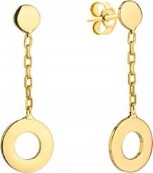 Lovrin Arany fülbevaló 585 karika láncon, stekkeres csavaros, ajándékba (Lovrin 55965)