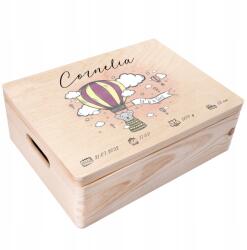 Creative Deco Emlékdoboz gravírozással ajándék születés keresztelőre 40x30 (JANCDSD140CUSTOMBABYSHOWERKOALAFBM)