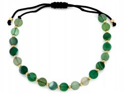 Lovrin Női arany karkötő 585 14k 0.68g zöld kövekkel a zsinóron (62098184)