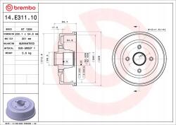 Brembo Fékdob 14. E311.10