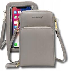 EdiBazzar Női telefontartó mini pénztárca postás táska szürke tripla rekeszes (5904107121208)