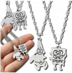  Ezüst Nyaklánc Barátoknak Barátnőknek Best Friends SpongyaBob (N88)