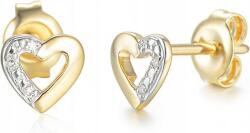 Lovrin Arany fülbevaló 585 szív alakú gyémántokkal, divatos ajándék ötlet (60827026)