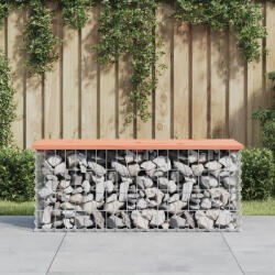 vidaXL tömör duglászfenyő gabion kerti pad 103x44x42 cm (834360)