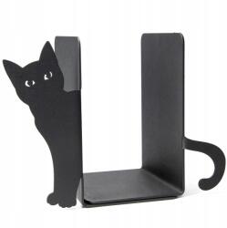  2 db-os könyvtámasz szett Macska fekete könyvtámasz szett loft cica ajándék (Podpórki do książek metalowe)