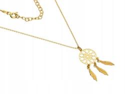  Ezüstözött, aranyozott 925-ös ezüst nyaklánc álomfogó medállal, 2, 12g, divatos mintával (Lovrin 50804)