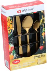 Alpina Teljes evőeszközkészlet Alpina, arany színű, 16 darabos (25464)