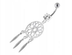 Lovrin Ezüst fülbevaló 925-ös álomfogó fehér cirkónia egyedi minta ajándékba (Lovrin 63270)