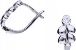 Lovrin Ezüst 925 levél fülbevaló cirkóniával 2, 82g női ajándék angol kapcsos (Lovrin 46898)