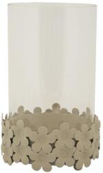 Mauro Ferretti Dune gyertyatartó virágokkal krémszín ø 14x21 cm