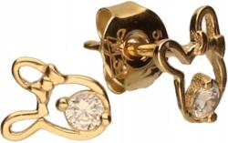 Lovrin Arany fülbevaló 585 egérke masnival és cirkóniákkal 0, 72g elegáns hölgyeknek (Jubiler Lovrin)