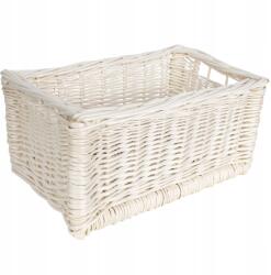Creative Home Fehér színű, vesszőből készült tárolókosár polcra, tárolódoboz, 30x20 cm (X0021I6MJ5)
